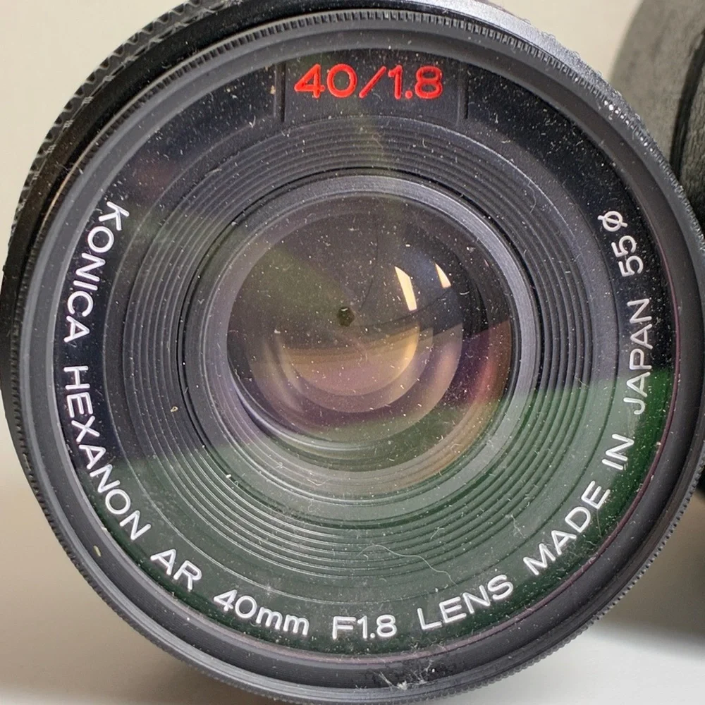 Konica Hexanon AR 40mm f1.8 Pancake Prime Lens AR Mount + HOYA Skylight Filter